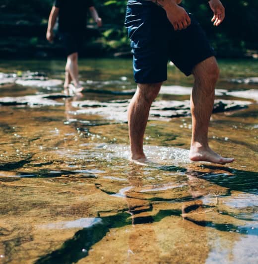 Men enjoy hiking during alcohol addiction treatment in Lawrenceville, GA.