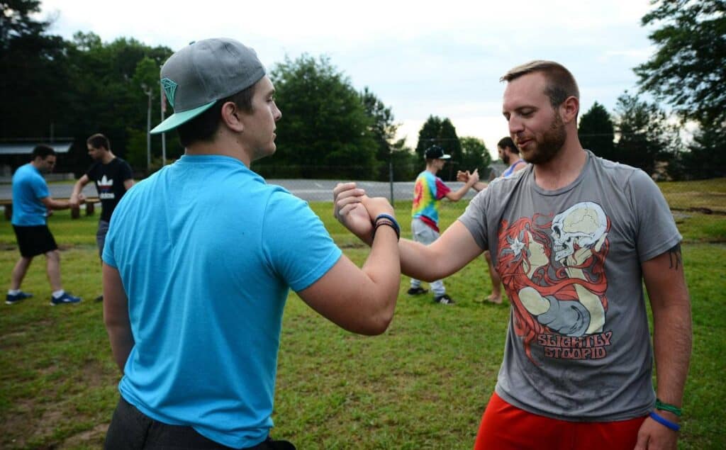 Men bonding in our THOR Approved Program in Georgia.